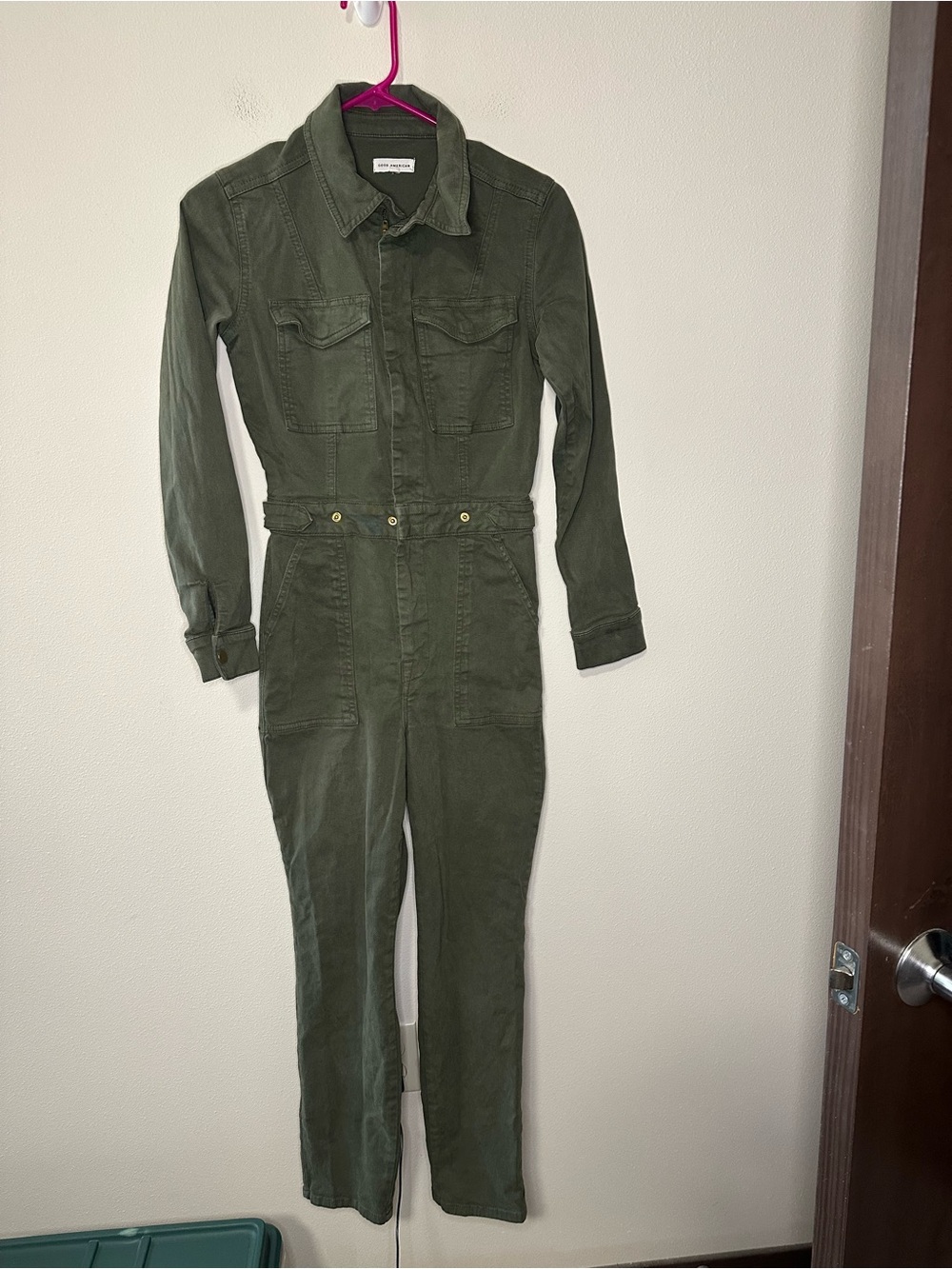 Good American fit for success jumpsuit in fern green size 1 small - Picture 3 of 9